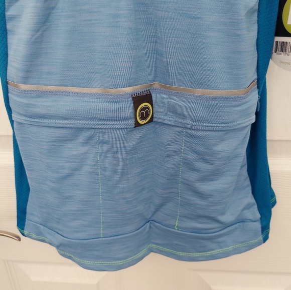 Moxie Cycling Azure Blue T-back Tank Medium NWT - Picture 4 of 8